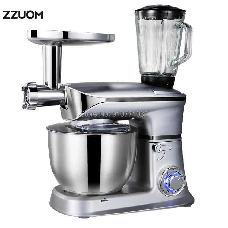 ZZUOM 6.5L Dough Kneading Machine Chef Machine Fully Automatic Egg Beater Multifunctional Mixer And Pasta Machine With Blender|Food Mixers| - AliExpress