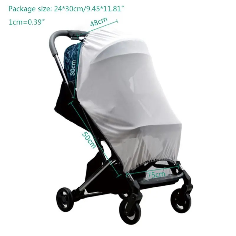 Anti UV Baby Stroller Mosquito Net Buggy Pram Insect Protection Cover Sun Shield 634FStrollers