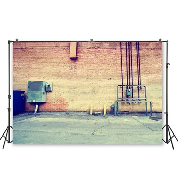 

HUAYI Red brick wall on the street backdrop Personal Artistic Portrait photography Background Nostalgia Style Wallpaper D-6049