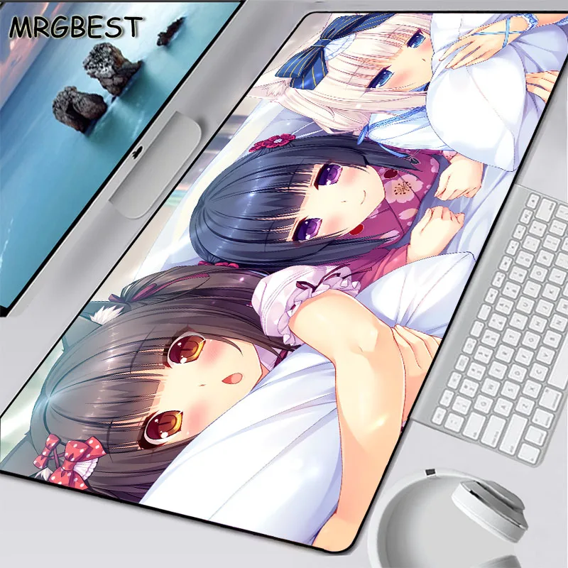 Коврик для мыши MRGBEST с аниме Шоколад и ваниль большой игровой компьютерный коврик