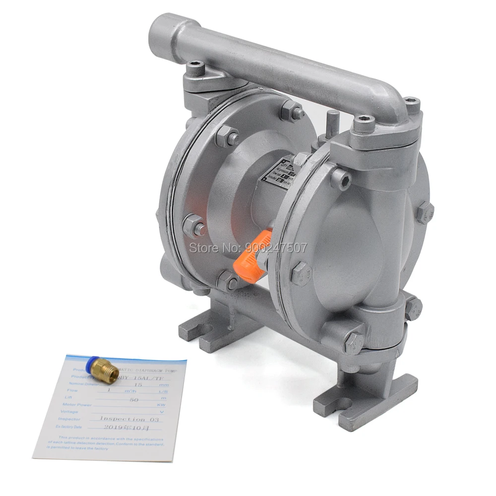 Chemical Pump Air Operated Double Diaphragm Pumps 1/2&lsquo;&rsquo; 19L/min Pneumatic Aluminum Alloy Liquid Fuel Pump Water Treatment