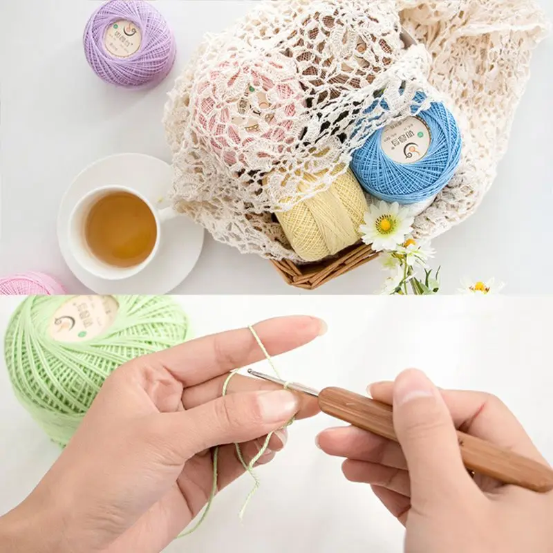 50 г тонкий DIY хлопчатобумажная кружевная пряжа конфетного цвета вязаный вручную шелковый светильник