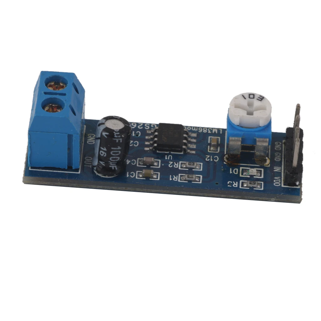 LM386 200 Gain Audio Amplifier Module Board Adjustable Volume for Arduino