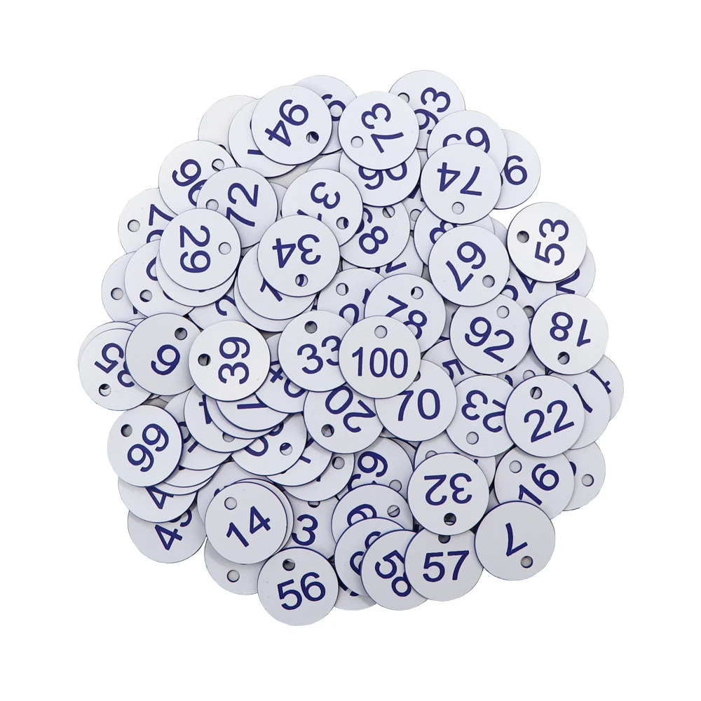 20-100PCS 16 Color Round Number Beehive Label Beekeeping Box Numbered With Hole Tag Animal Livestock Markers Classification Sign