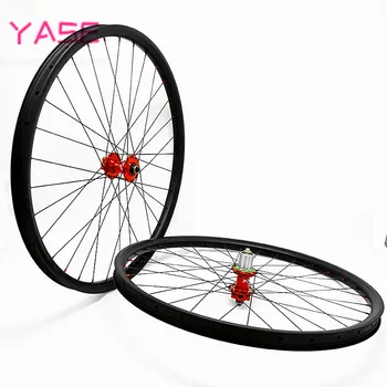 

650B carbon wheels 27.5er mtb wheelset Hope pro 4 6 nails asymmetry hookless width 30mm depth 24 35mm carbon wheelset disc brake