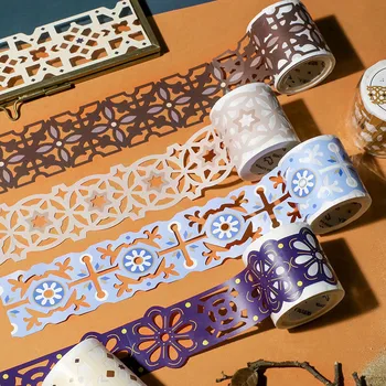 

35mm*3m Hollow lace adhesive tape japanese paper sticker washi stickers scrapbooking DIY wedding invitation decoration
