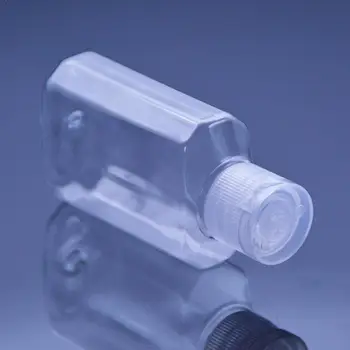 

1pcs 60ml Empty Transparent Plastic Flip Cap Bottle Clear Flip Containers Water Bottle Top Crystal Cap Octagonal Cosmetic C7K8