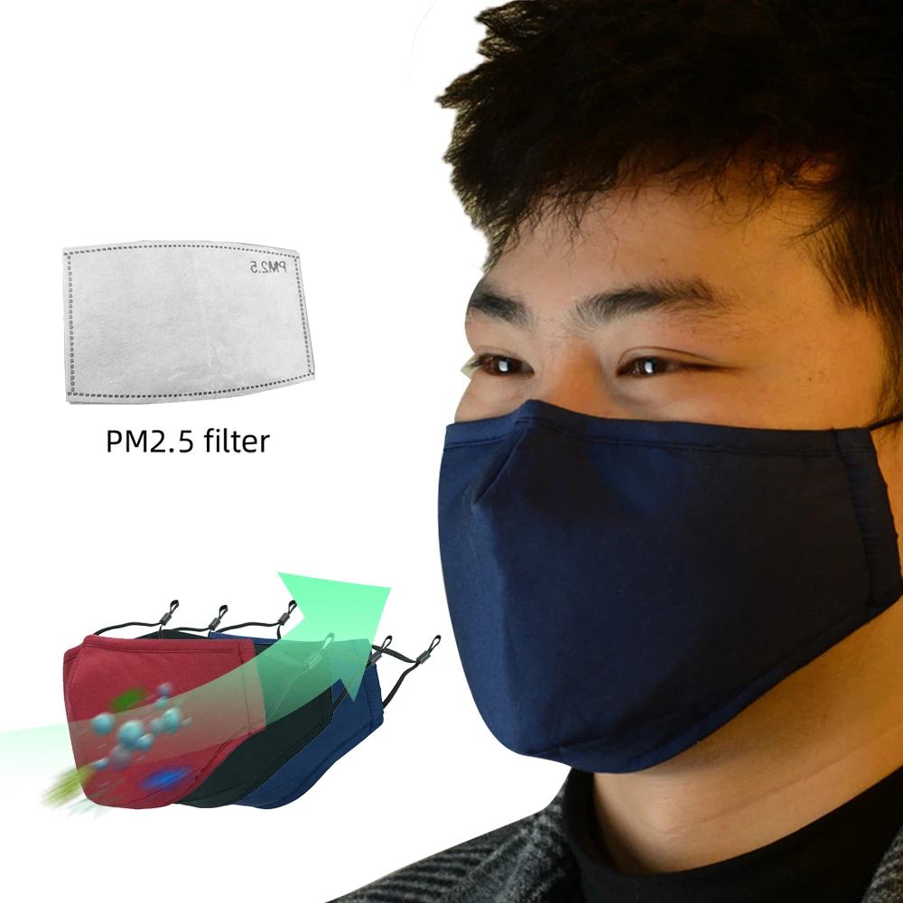 

FDBRO Dust Mask PM 2.5 Pure Cotton Filter Mask Dustproof Anti-haze Protective Activated Carbon Running Cycling Mask Warm