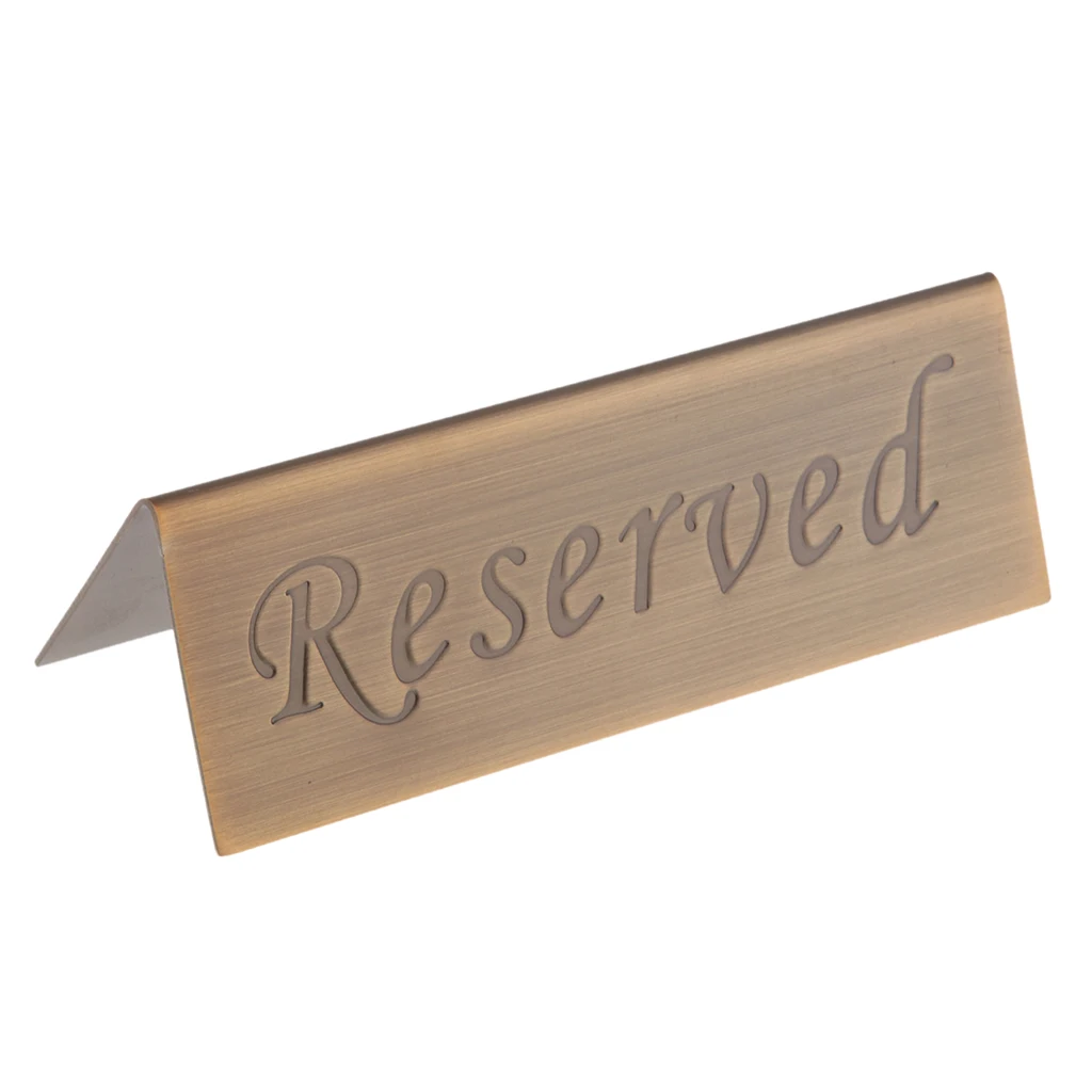 4-Pack Rustic Reserved Table Tent Sign for Reserving Seats for Wedding Receptions, Banquets and Parties - Double-Sided Design