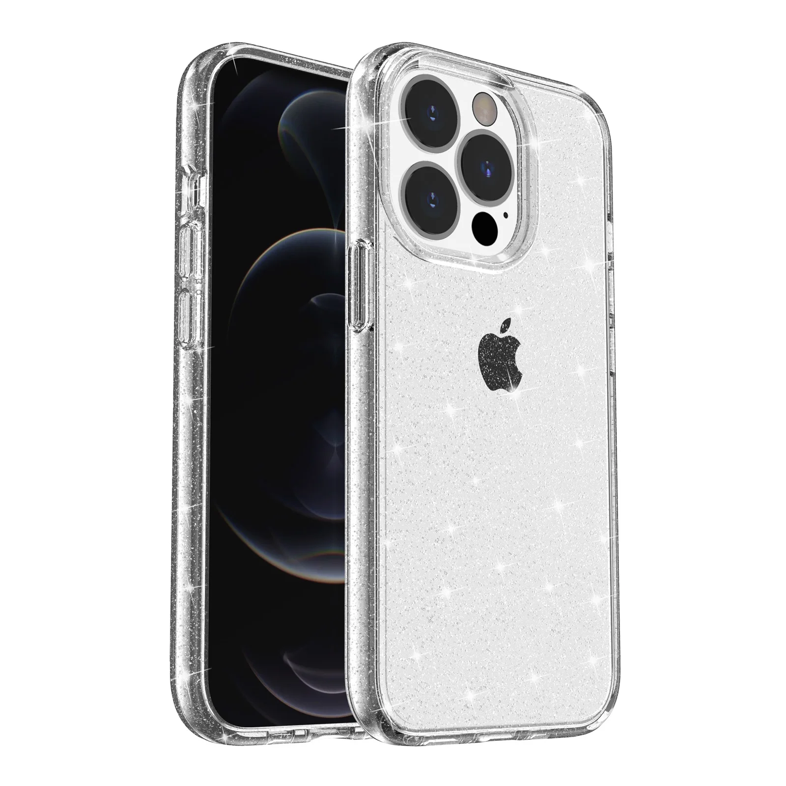 Glitter Clear Hybrid Phone Case Cover