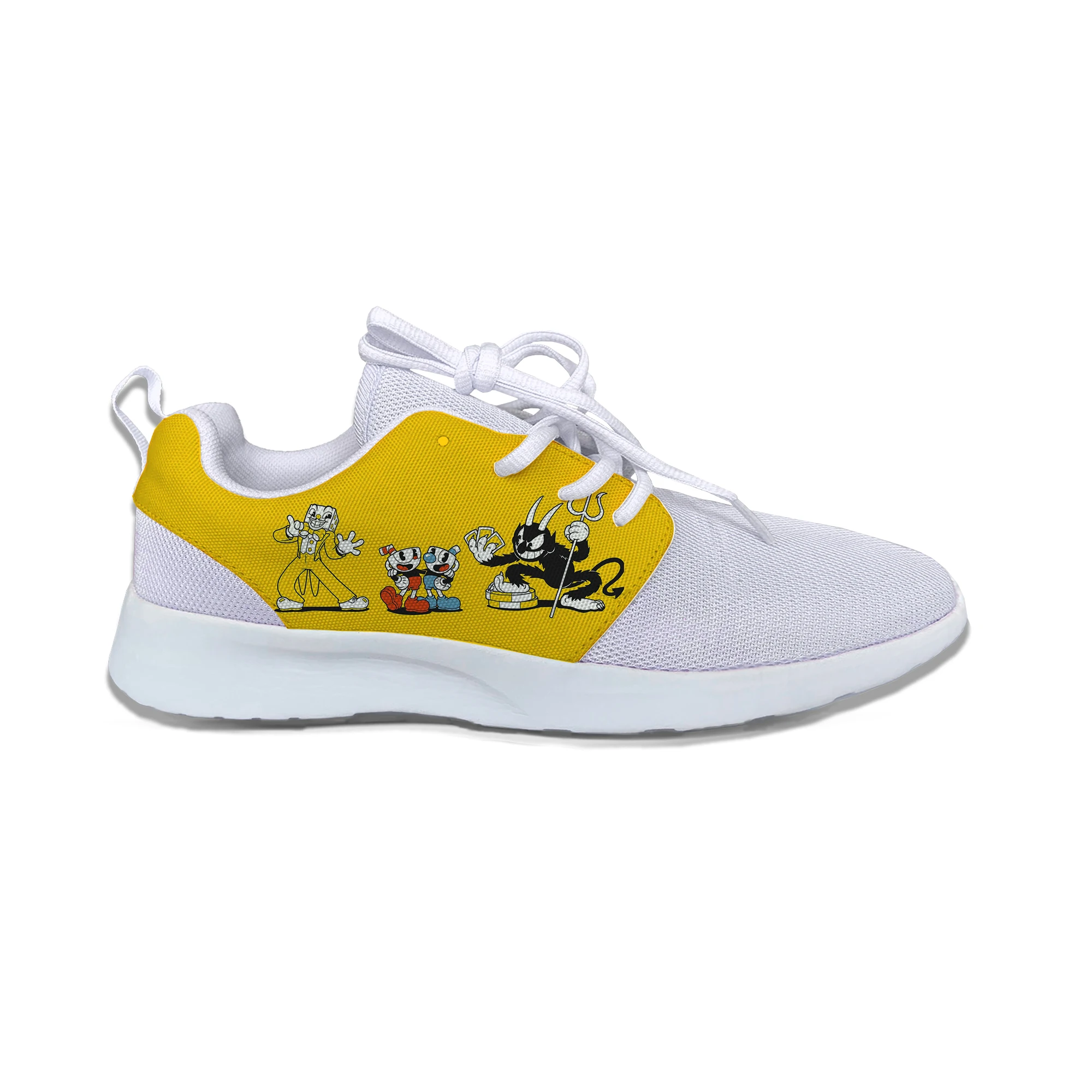 

Animetion Cartoon Cuphead Hot Fashion Cool Pretty Kids Sport Running Shoes Casual Breathable 3D Printed Sneakers Gift Boys Girls