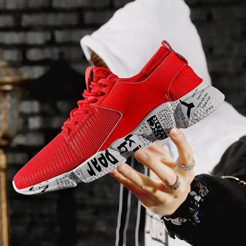 

Large Size Light Weight Women's Running Shoes Summer Sports Shoes Lady Mesh Sneakers for Women Breathable Sport Shoes Red A-311