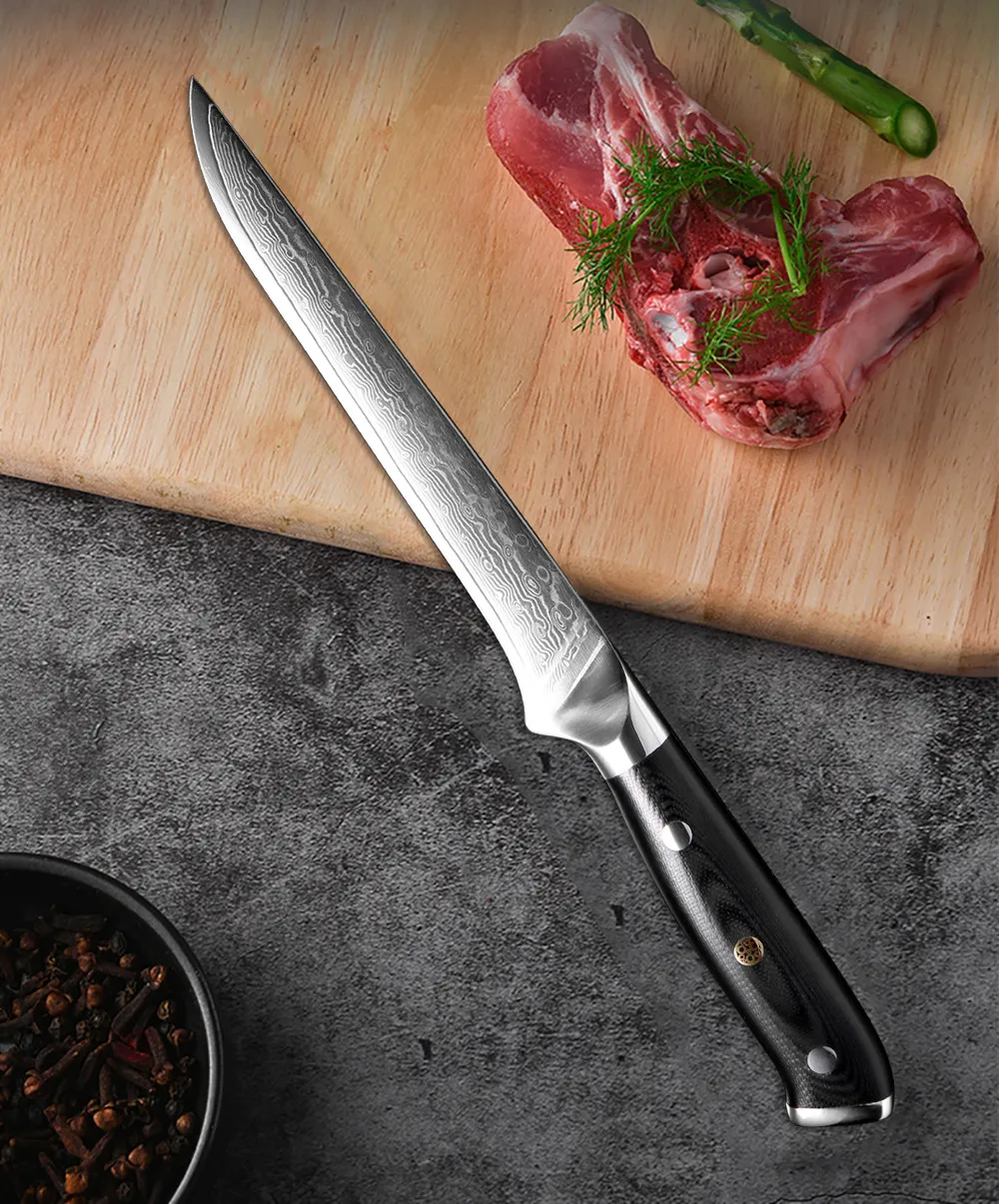XITUO дамасский стальной кухонный нож повара VG10 Профессиональный японский сантоку суши Кливер ножи для чистки овощей и фруктов набор G10 ручка