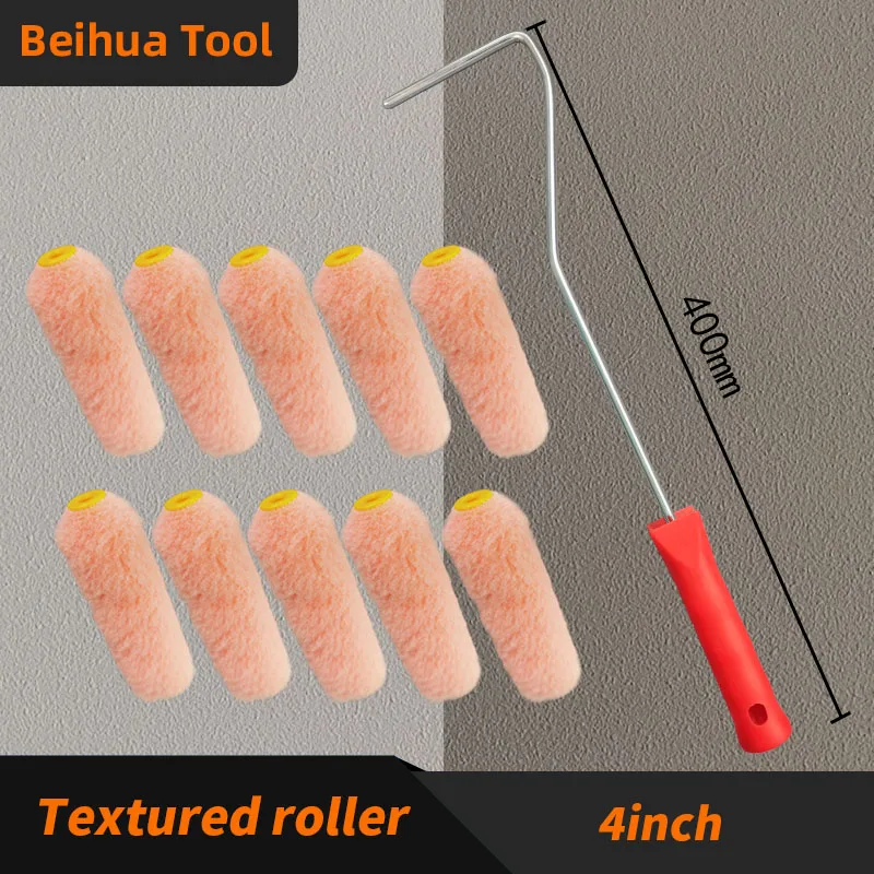 11PCS/set 4inch Paint Roller Brush 10cm Orange Peel Textured Rollers for  Wall Decoration Painting Tools Polyester Nap 9mm - AliExpress