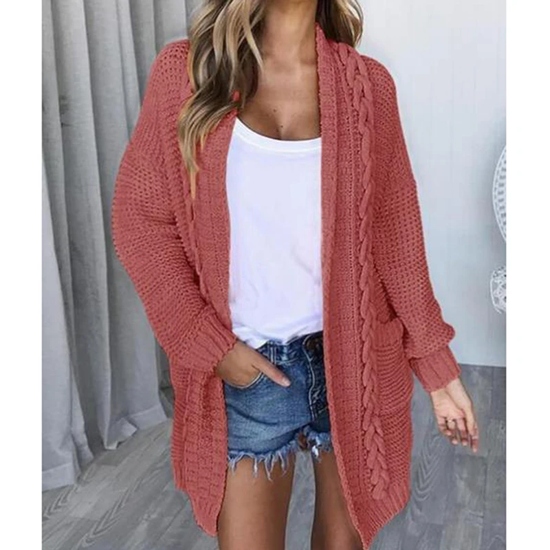 

2019 Cardigan Women Sweaters Autumn Winter Lady Solid Long Sleeve Cardigan Warm Soft Sweater Feminina Sweaters