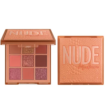 

9 Color Eyeshadow Palette Diamond Glitter Metallic Nude Eye Make Up Pigmented Imitation Leather Makeup Cosmetics