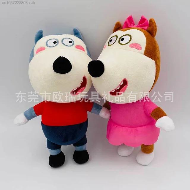 New Wolf 2 pieces Wolfoo Lucy Family plush dolls English animated stuffed  dolls