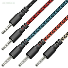 Aux Cable Speaker braid Wire Jack Audio Cable For Car Headphone Adapter Jack 3 5 mm Speaker Cable For Microphone MP4 1000pcs lot
