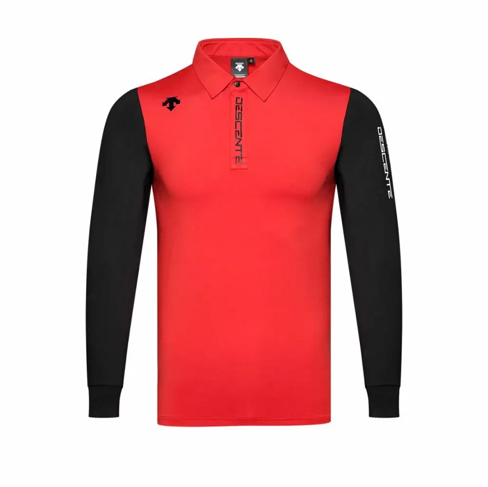 Q мужская спортивная одежда с длинными рукавами футболка для гольфа 3 цвета одежда для гольфа s-xxl выбрать Досуг Одежда для гольфа - Цвет: Красный