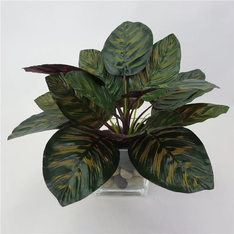 Artificial Green Plant Leaf Fake Silk Maple Leaf Green Scindapsus Autumn font b Home b font