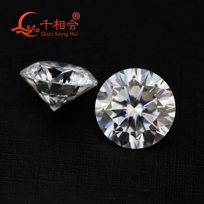 3mm to 12mm DF color white Round Brilliant cut moissanites loose stone 7 He6798c4323c44a42a39eed1842346c70O