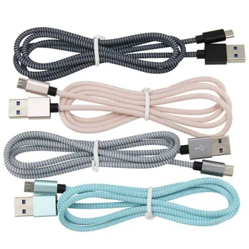 

1000pcs Micro USB Type C Charger Charge Cable for iPhone XR XS Max Huawei Fast Data Charging Cord 1M Mobile Phone Cables