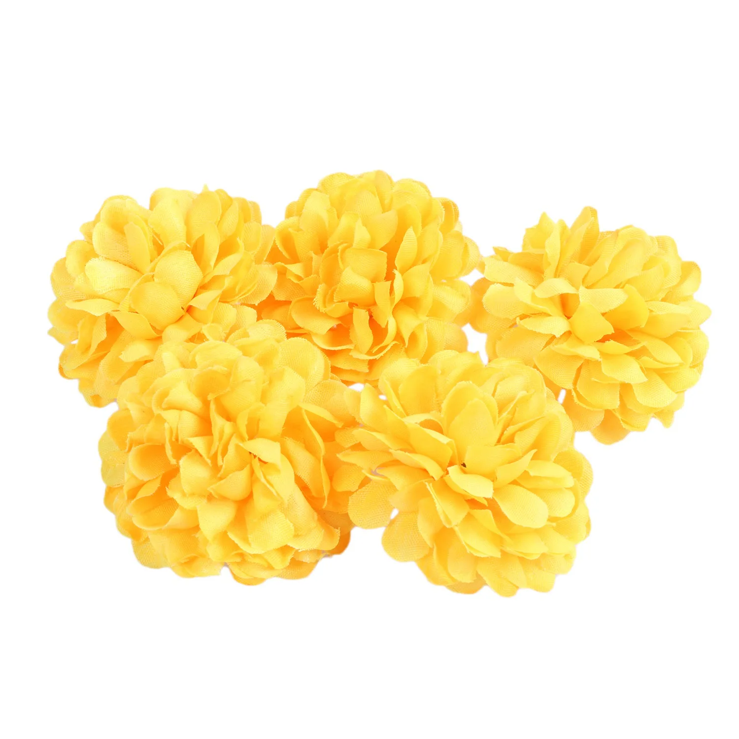 60 Pcs Daisy Artificial Fake Flower Silk Spherical Heads Bulk Wedding Party Decor, 30 Pcs Purple& 30 Pcs Yellow