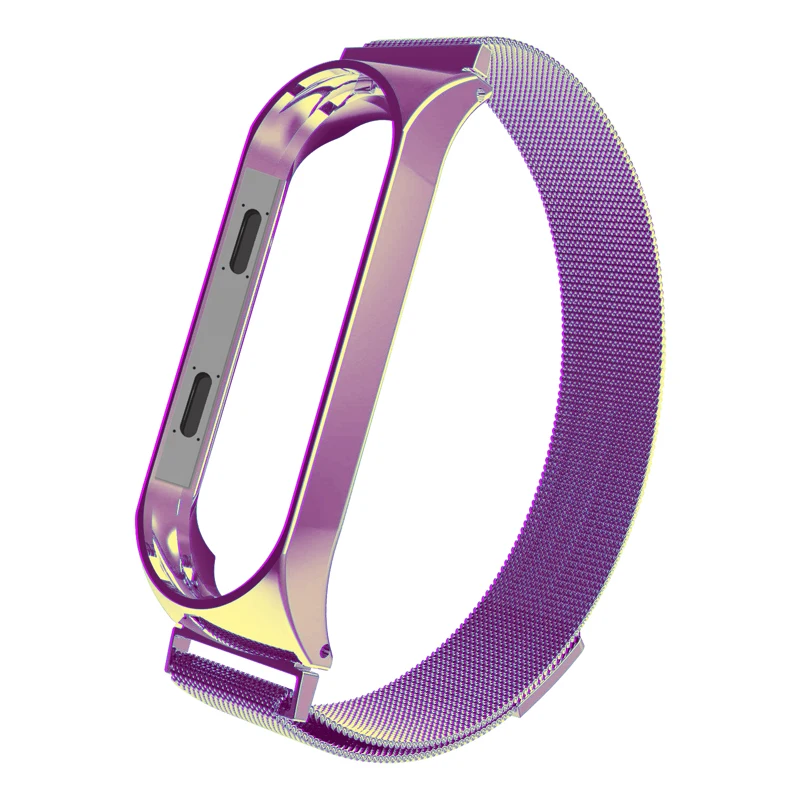JKER ремешок для Xiaomi mi Band 3 mi Band 4 ремешок для Xiaomi mi band 3 браслет для Xiaomi mi группа 4 магнит металл из нержавеющей стали - Цвет: Colorful