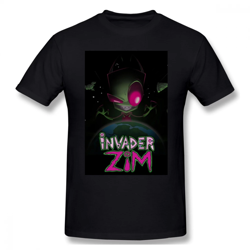 Мужская футболка с короткими рукавами Invader Zim Повседневная из 100% хлопка круглым