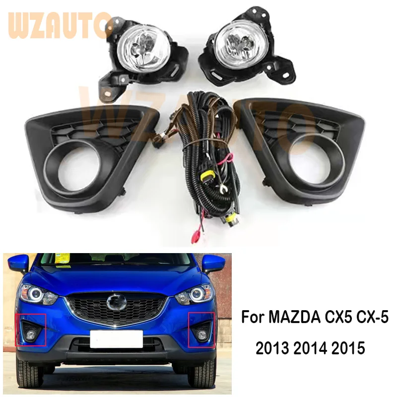 

Car Front Bumper LED Fog Light Fog Lamp Set Driving Fog Lamp Wiring Harness Kit For Mazda CX5 CX-5 2013 2014 2015 DRL Kit