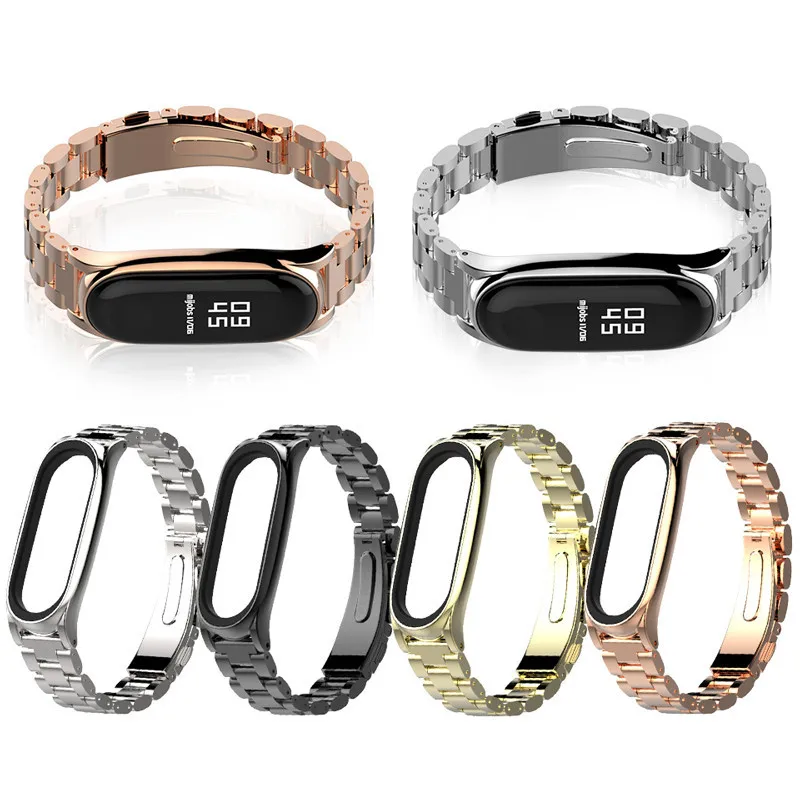 Mi band 3 браслеты с деталями из нержавеющей стали для Xiaomi mi band 4 3 ремешок на запястье Смарт-часы аксессуары ремень mi band 4 полосы