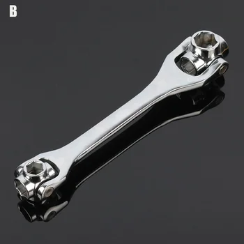 

Ratchet Wrench 360 Degree Revolving 8 in 1 Ratcheting Wrench Socket Wrenches Multifunctional PAK55