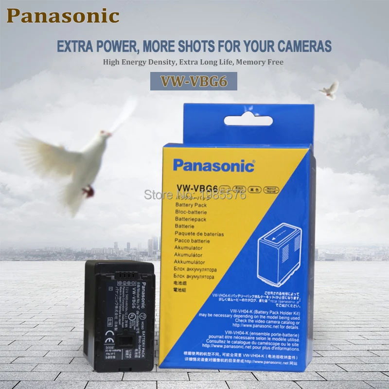 Комплект из 2 предметов Panasonic 7,2 V 5400 мА/ч, VW-VBG6 VW VBG6 VWVBG6 Камера Батарея AG-HMC154ER HMC154GK AG-HMC154P с DE-A38 зарядное устройство