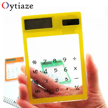 

Gift Clear jelly Solar Scientific Calculator LCD 8 Digit Touch Screen Ultra slim Transparent calculadora científica Stationery
