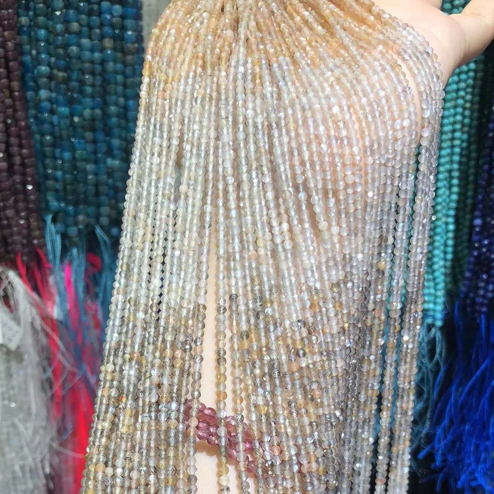 

Natural Stone Beads Section Gradient Small Beads Color Moonstone For Jewelry Making DIY Necklace Bracelet Earrings Accessory