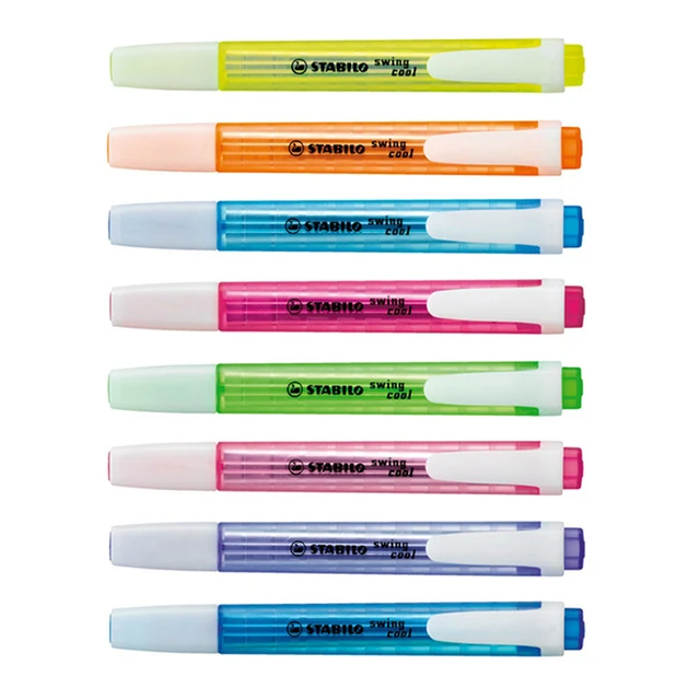 Stabilo Swing Cool Highlighter Pen Permanent Subrayadores Color Pastel  Markers Journal Supplies Surligneur Art Stationery - Highlighters -  AliExpress