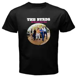 Новый альбом BYRDS логотип Ретро Рок Группа Мужская черная футболка Размер S до 3XL хлопковая Футболка брендовая одежда топы