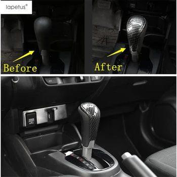 

Lapetus Accessories For Honda FIT Jazz 2014 - 2019 Print Gear Shift Knob Molding Cover Kit Trim 1 Pcs / ABS Carbon Fiber Look
