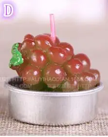 6 предмет в комплекте! Суккулентные растения, кактус, свечи, длительное горение, романтическое украшение для дома, свадьбы, светильник для фруктового чая, формы для соевых свечей - Цвет: D