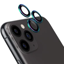 Arka kamera Lens koruyucu tam kapak halka Film iPhone 11 Pro Max 11Pro iPhone11 geri temperli cam ekran koruyucu renkli
