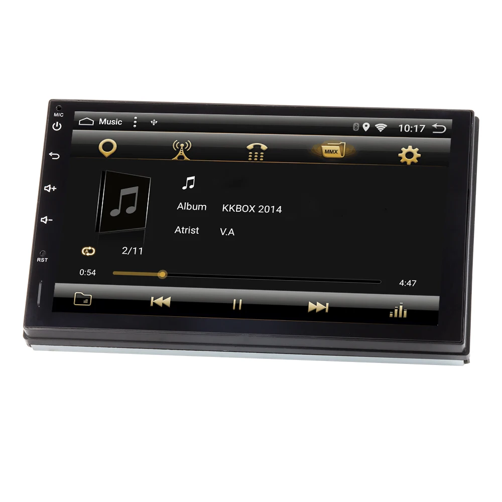 Eunavi 2 Din 7 ''Android 9,0 универсальный автомобильный Радио двойной din Стерео gps навигация в тире ПК видео wifi USB 2din BT сенсорный экран