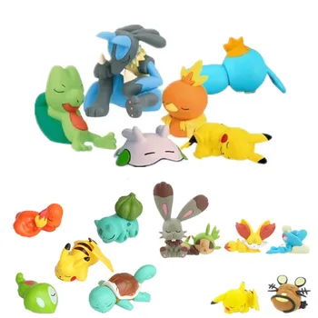 

Pokemon Sleep Action Figure Pikachu Treecko Charmander 50mm Pokemon Pikachu Sleeping Anime Figurine Toys