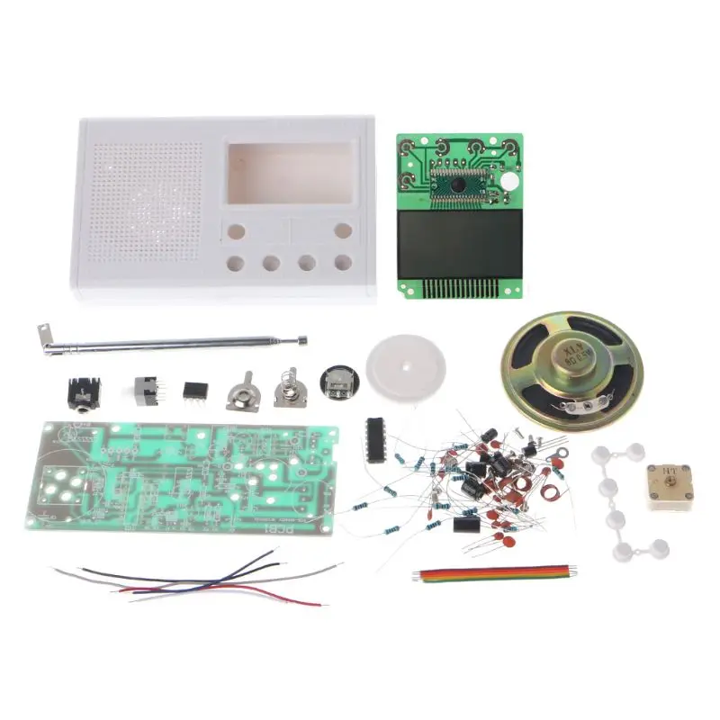 DIY lcd FM Радио Комплект Электронный образовательный Обучающий набор Частотный диапазон 72-108,6 МГц