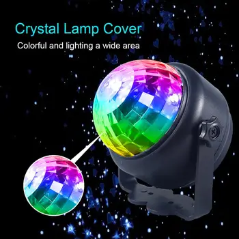

Sound Activated Rotating Disco Ball Party Effect LED Lights Strobe Light 3W RGB Stage Laser Christmas Home KTV Xmas Wedding Show