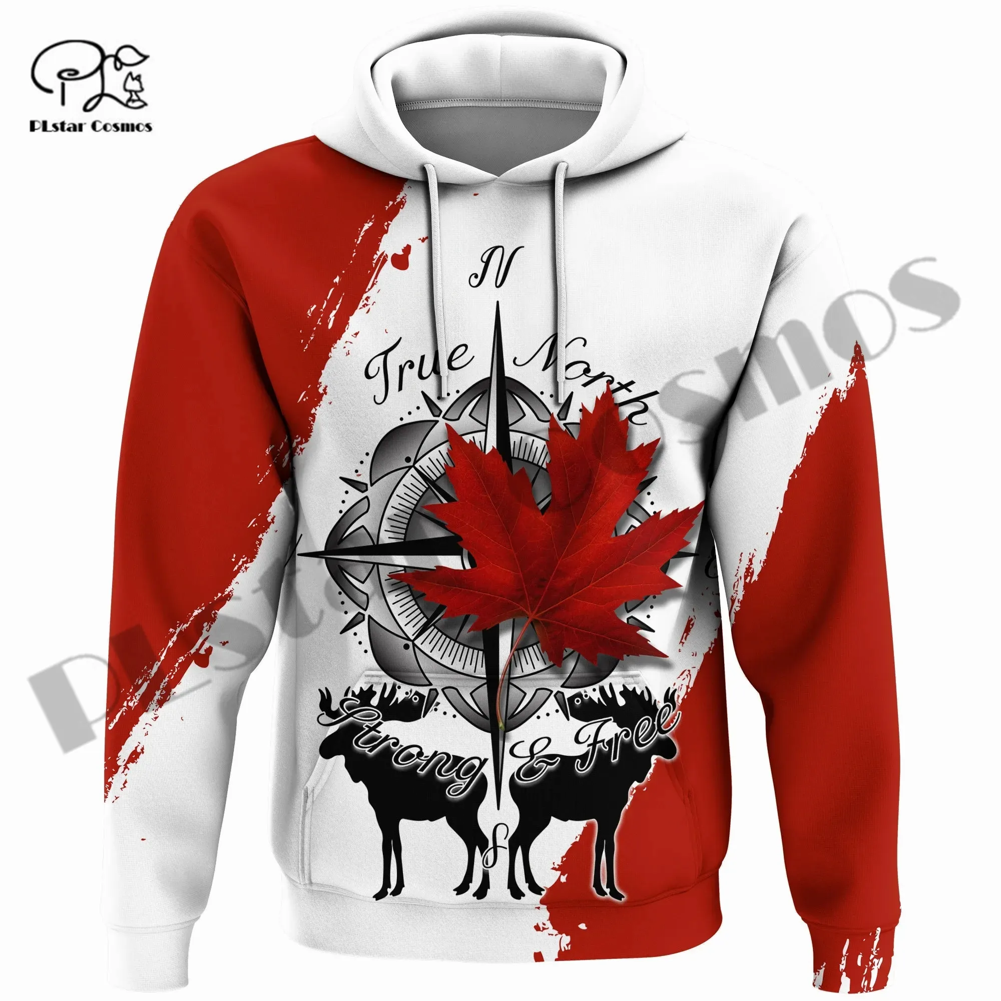 

PLstar Cosmos 3DPrint Newested Canada Flag Country Art Unique Harajuku Pullover Streetwear Unisex Hoodies/Sweatshirt/Zip Style-1