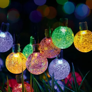 

Solar 30 LED Ball Lights, Outdoor Party Decoration Lights, Christmas Tree Lights, Party Fairy Outdoor Ball Lights
