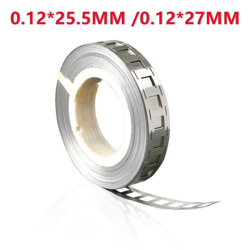 

1 Roll 10 Meter Nickel Strip 2P 0.12*25/27mm Nickel Plated Strip For 18650 Lithium Battery Welding Tape High Purity Nickel Belt