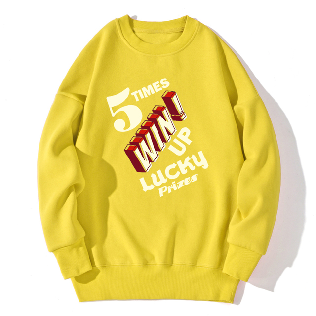 Times Win Up Lucky Sweatshirt For Mens Streetwear Fashion Hoody Hipster Outwear Pullovers Autumn Hip Hop Moletom Masculino