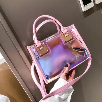 

2020 Fashion Summer Laser Transparent Bags for Women Shoulder Bags For Women 2020 Design Luxury Hand Bag Female Travel Handbags