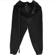 Осенние джинсы размера плюс 26-33! Женские Модные свободные джинсы с высокой талией, женские шаровары, Брюки, Джинсы бойфренда